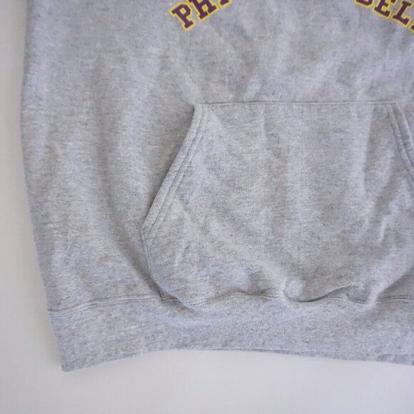 Vintage '90s Hanes Proprint Heavyweight Phi Alpha Delta Gray Hoodie Sweatshirt M - Picture 8 of 10